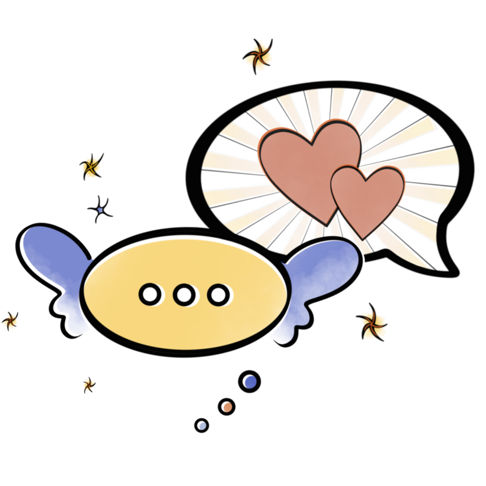 Talk and support illustration