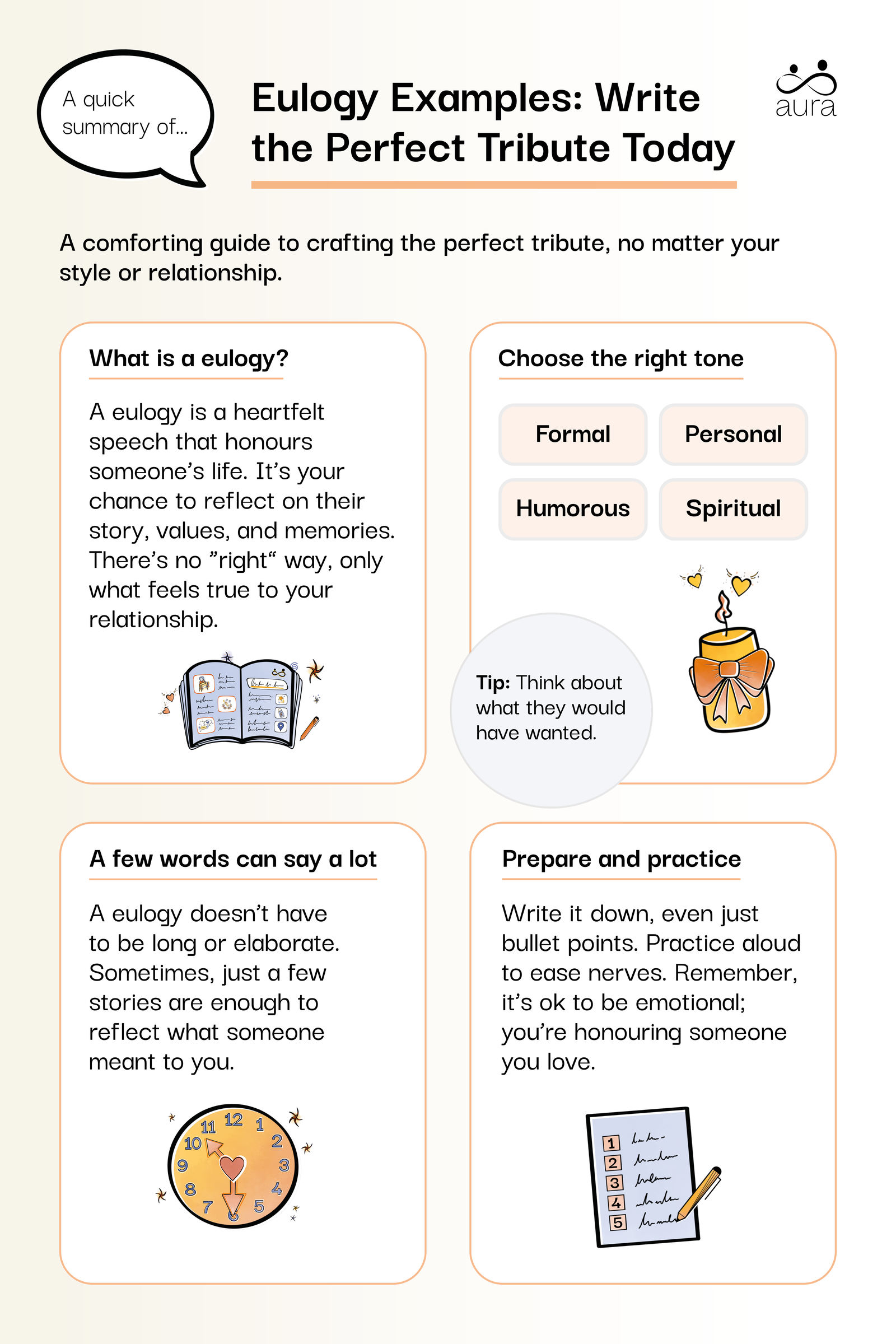 Eulogy examples write the perfect tribute today infographic