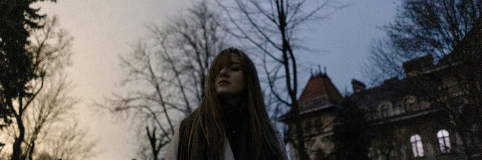 Girl melancholy outside