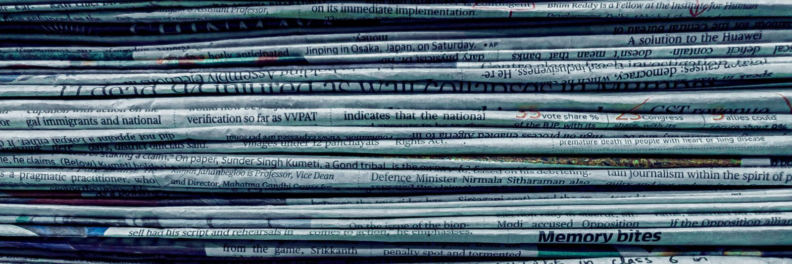Stack of newspapers