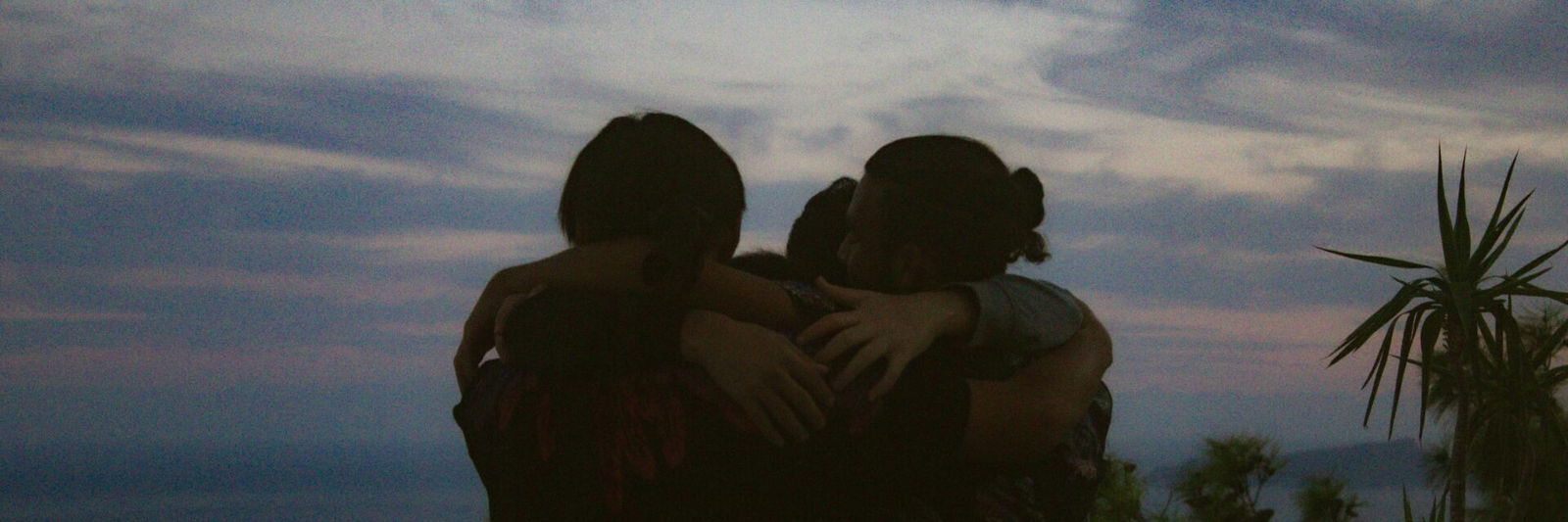 Friends hugging