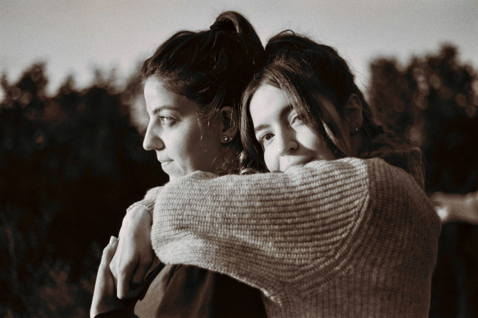 Friends hugging