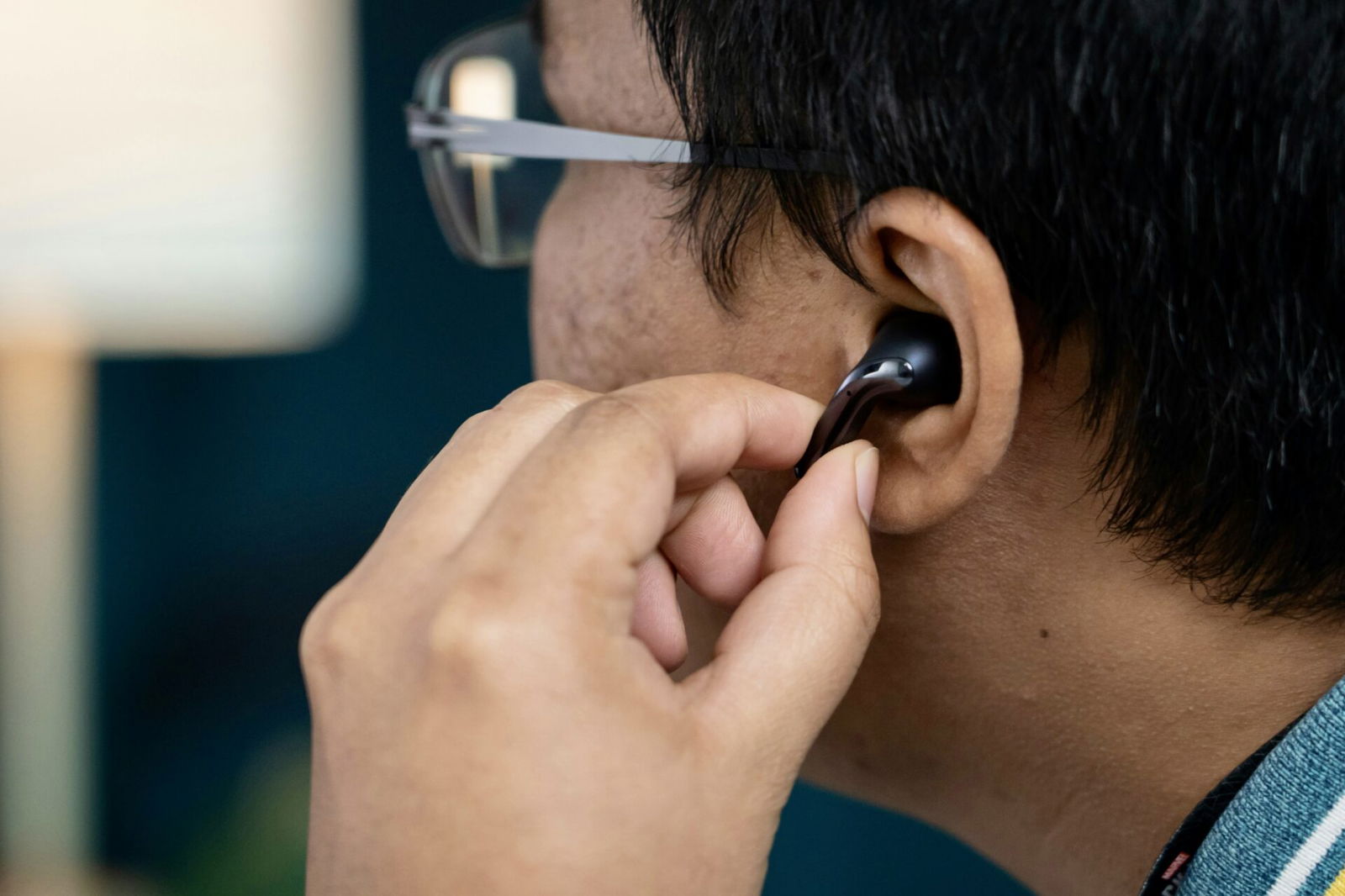Person with earbud