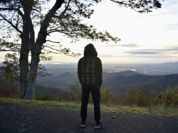 Contemplating looking out